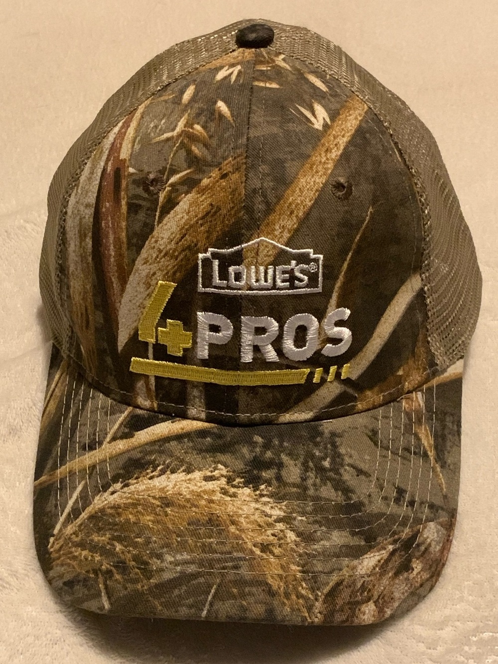 Camo Lowe’s 4 Pros hat
